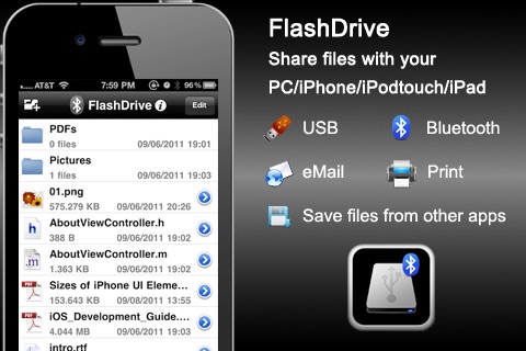 FlashDrive - USB&Bluetooth&Email File Sharing