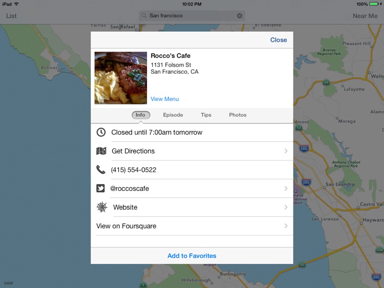 Fan App - Diners, Drive-Ins and Dives Edition