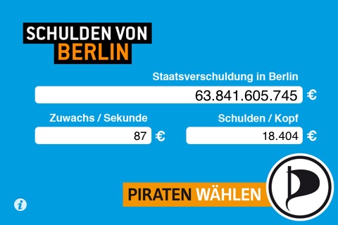 Schuldenuhr Berlin screenshot 2