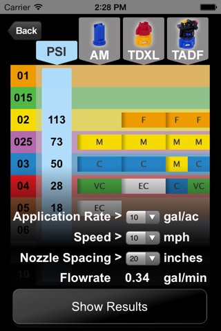 NozzleCalc screenshot 2