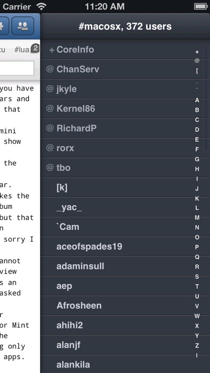 Mango IRC - Chat client