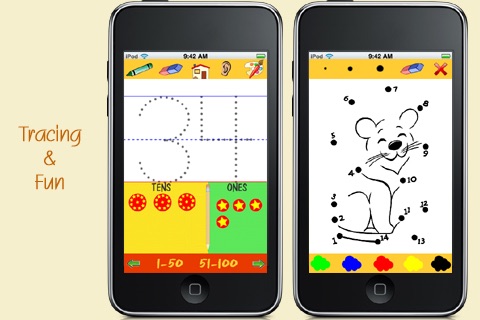 123 Tracer and more Lite Free - counting, number games, math for kids screenshot 2