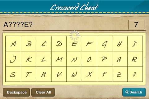 Crossword Cheat Lite screenshot 2