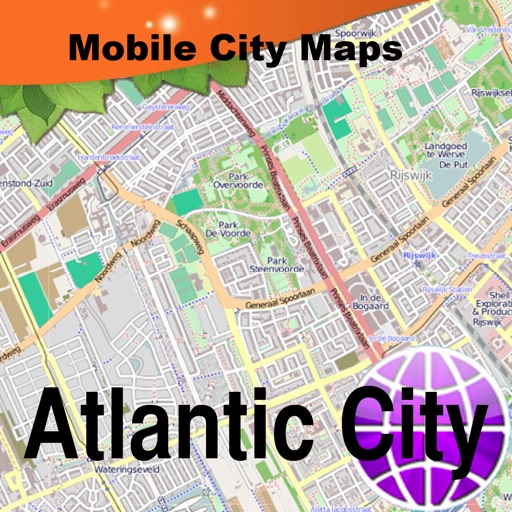 Atlantic City Street Map. icon