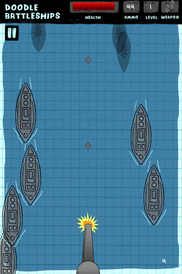 Doodle Battleships Free - Fun Shooting Warship Adventure Battleship Game screenshot 2