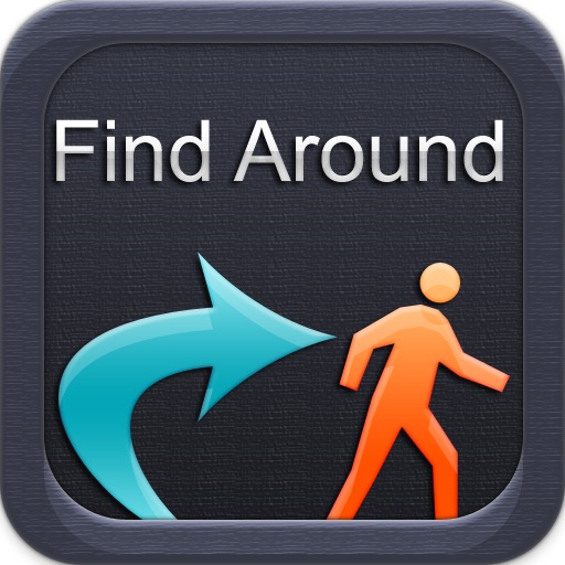 Find Around - Locate Business points to your GPS icon