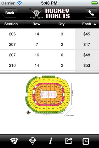 Hockey Ticket App screenshot 2