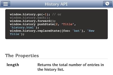 HTML5 API screenshot 2