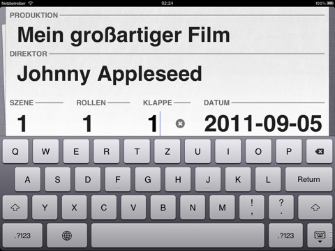 Take One - Movie Clapperboard for iPad screenshot 3