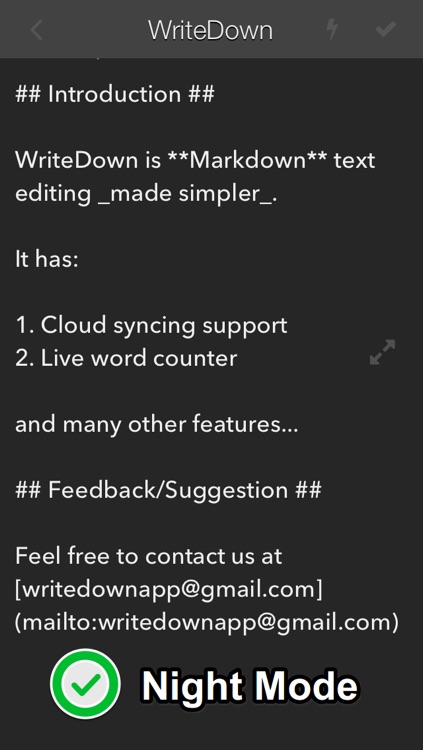 WriteDown - a Markdown text editor with syncing support