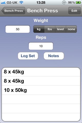 Easy Weights Log screenshot 3