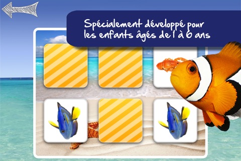 Memo Game Sealife Photo for kids screenshot 2
