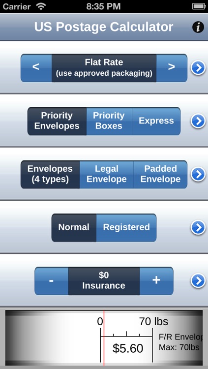 US Postage Calculator