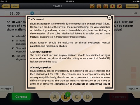 Practice Exams in Emergency Medicine for iPad screenshot 3