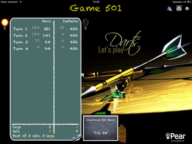 Let's Play Darts Scorekeeper Free HD