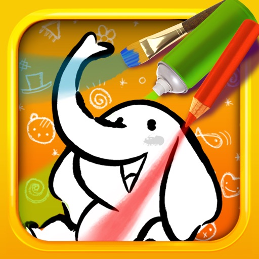 Color & Draw for kids HD: 4 apps in 1 - Coloring Book for iPad icon