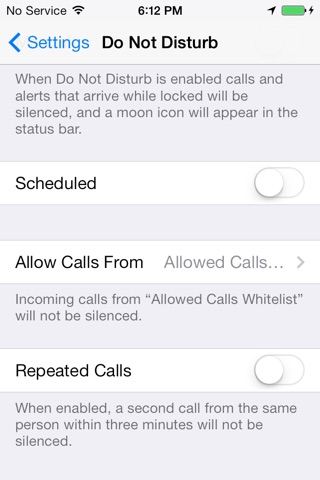 Do Not Disturb Allowed Callers and Calls App screenshot 3