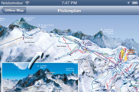 Les 2 Alpes Ski and Offline Map screenshot 2