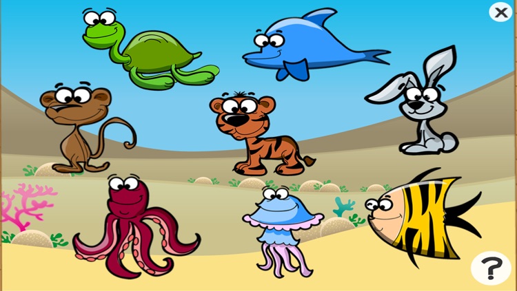 Ocean animals game for children