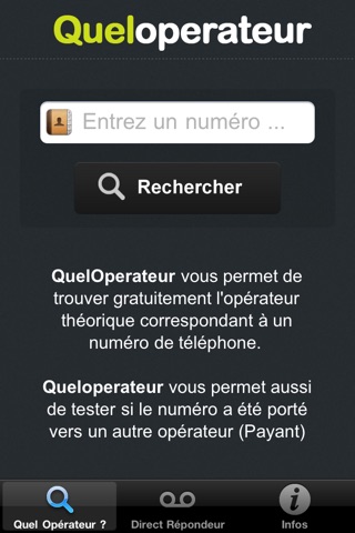 QuelOperateur - Trouver l'opérateur avec le numéro screenshot 2