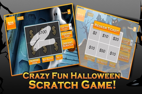 Lucky Halloween Scratch - Best Real Fun Scratcher Lottery Tickets Simulation screenshot 2