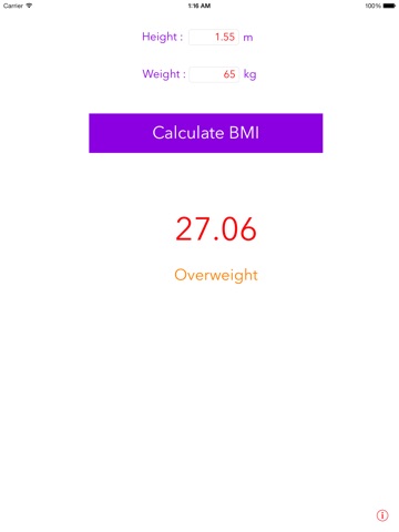 BMI Calculator for iPad screenshot 4