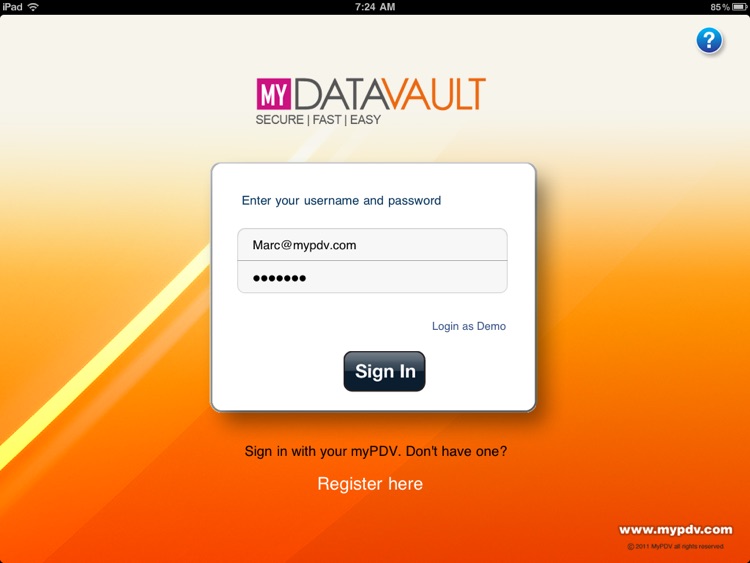myPDV – Organize & Store your Data in one Vault