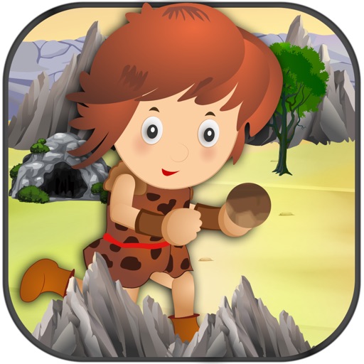 Stone Age Caveman Couple Fight – Free version iOS App