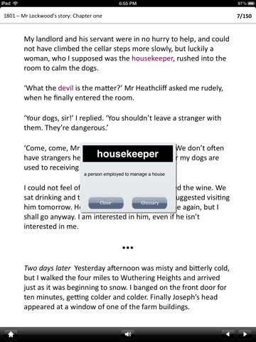 Wuthering Heights: Oxford Bookworms Stage 5 Reader (for iPad) screenshot 3