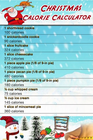 Christmas Calorie Calculator screenshot 2