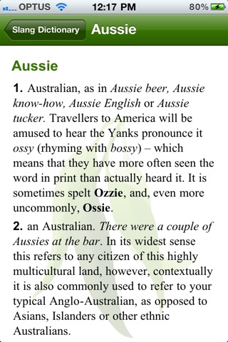 Macquarie Aussie Slang Dictionary screenshot 2