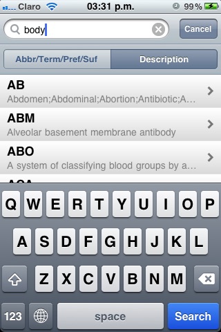 Medical Abbreviations - Quick Reference screenshot 2