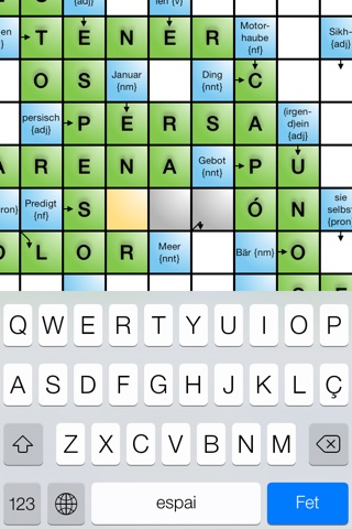 Spanisch lernen mit Kreuzworträtseln screenshot 3