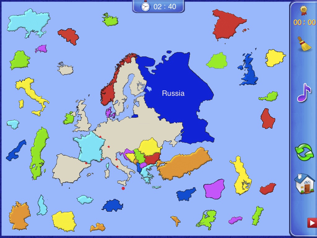 Europe Puzzle Map screenshot 2