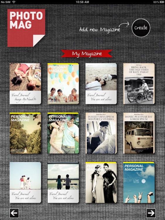 Photomag: Magazine Editor ~ album with a story