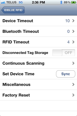 IDBLUE RFID screenshot 3