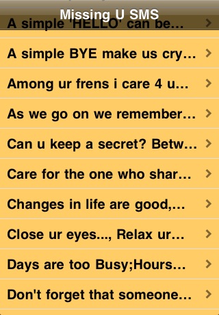 Missing U SMS screenshot 2