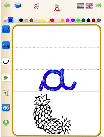 Learn to write Alphabet Letters - English and Spanish Sounds screenshot 2