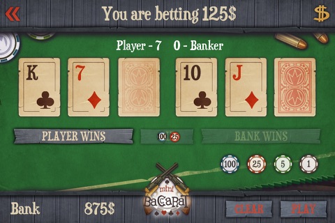 MiniBaccarat 1.0 screenshot 2