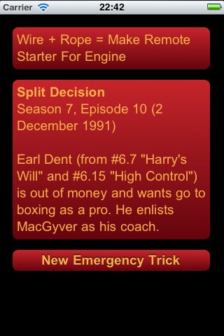 MacGyver Emergency Tricks Database - All the recipes from every episode of the series