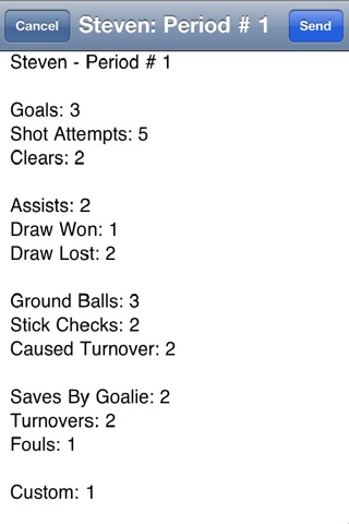 iPS Lacrosse Stats screenshot 2