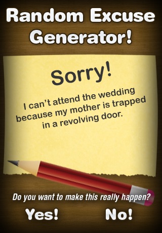 Random Excuse Generator screenshot 4