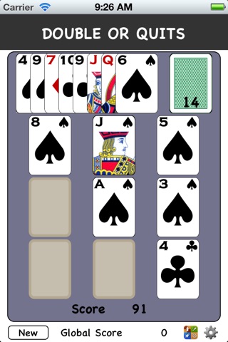Double Or Quits Solitaire screenshot 2