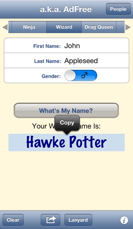 a.k.a. - Your Favorite Name Generator