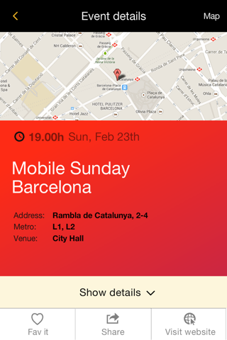 MWC Party guide screenshot 3