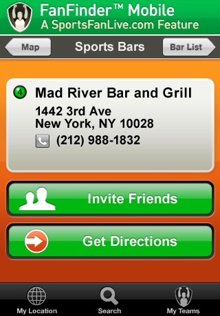 FanFinder - Sports Bar Locator screenshot 4