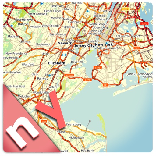 New York offline road map, guide & hotels (FREE edition) icon