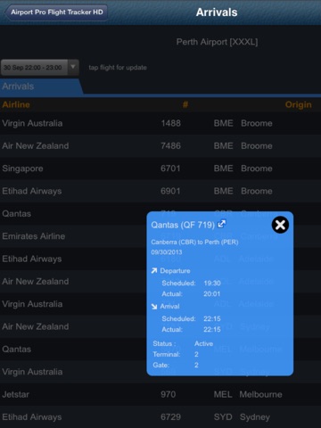 Perth Airport Pro (PER) Flight Tracker Radar screenshot 2