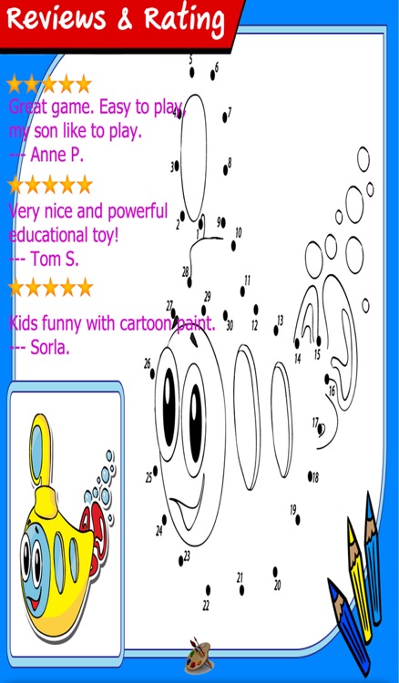 Dot to Dot finger paint : Kids funny with animals, cartoon and vehicle Baby Tools games for Preschool learning paint screenshot-3