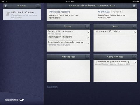 Minutas screenshot 3